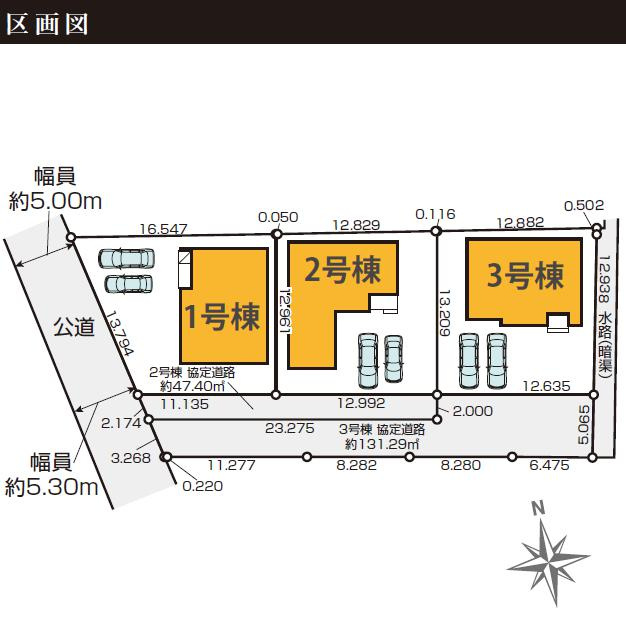 水戸市元吉田町7期　新築戸建　3号棟の区画図