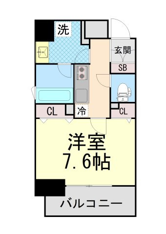 セレニテ神戸元町クレアの間取り