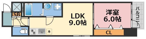 プレサンス心斎橋ニストの間取り