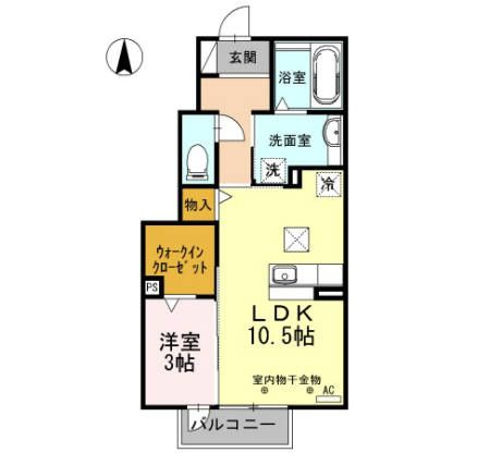 Ｄ－ｒｏｏｍ西別所　　刈谷市近郊の賃貸ならクラスホーム刈谷店の間取り
