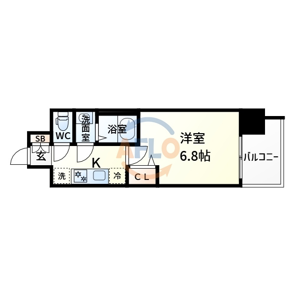 プレサンス江坂クォーレの間取り|プレサンス江坂クォーレ　間取り
