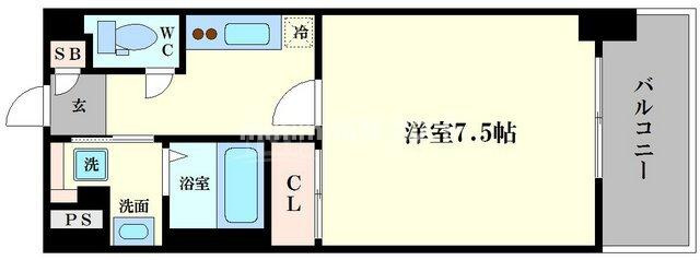 アスヴェル阿波座ブルーアースの間取り