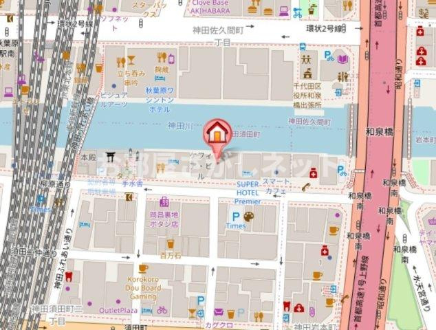 スカイコート神田須田町【おとり物件なし】#学生・社会人にオススメ！初期費用分割払いOK！の地図