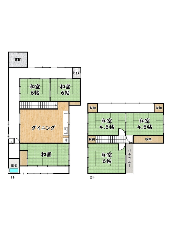 姫路市飾磨区構/中古戸建の間取り