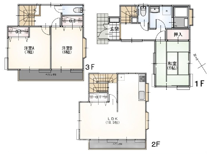 中古一戸建て　川越市大仙波