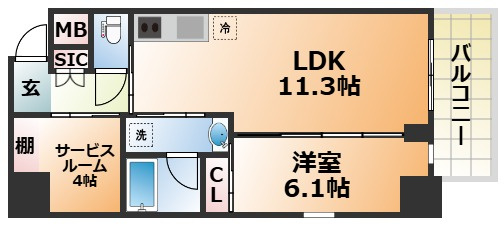 プレジオ神戸長田の間取り