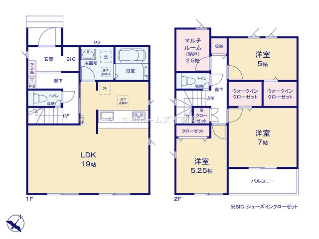 【間取り】 | 豊明市二村台７丁目12-3『仲介料無料』新築戸建て | 1号棟