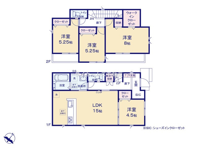 【間取り】 | 豊明市二村台７丁目12-3『仲介料無料』新築戸建て | 3号棟