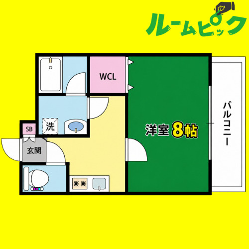CENT FORCE YOBITSUGI 南棟　名古屋市賃貸　仲介手数料無料の間取り