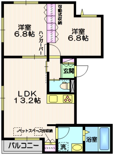 ＡＪＯＵＲＥＥ　ＹＯＧＡの間取り|角部屋２面採光　ZEH、ペット共生へーベルメゾン