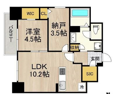 ルフォンプログレ新町の間取り