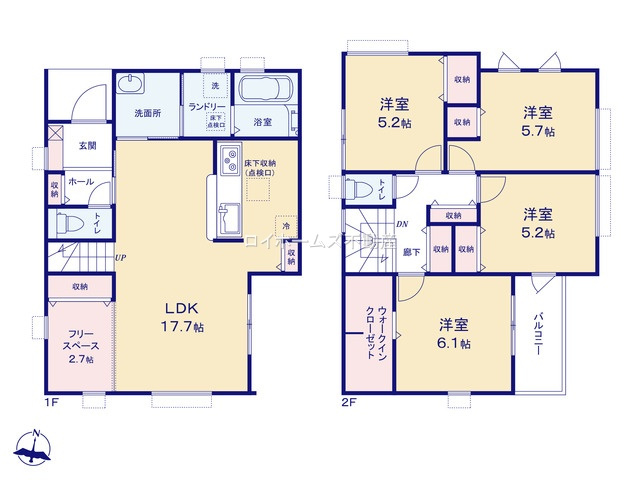 【間取り】 | 名古屋市守山区森孝４丁目123『仲介料無料』新築戸建て | 4号棟