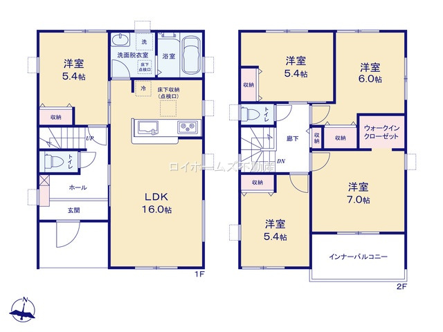 【間取り】 | 名古屋市守山区森孝４丁目123『仲介料無料』新築戸建て | 5号棟