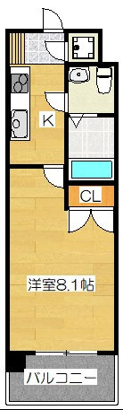 【間取り】 | ギャランティー21博多　ORIENT BLD No66
