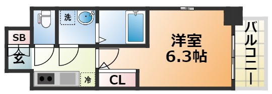 エスリードザ・ランドマーク神戸の間取り