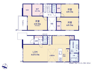 【間取り】 | 名古屋市中川区助光１丁目1705【仲介手数料無料】新築一戸建て　2号棟