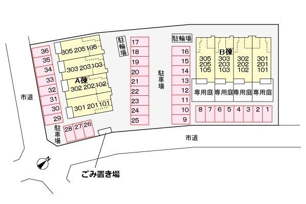 プラスワン神明　Ａ　　刈谷市近郊の賃貸ならクラスホーム刈谷店の駐車場