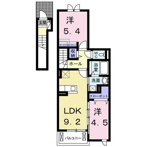 プラスワン神明　Ａ　　刈谷市近郊の賃貸ならクラスホーム刈谷店の間取り