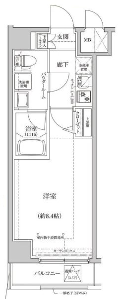 パティーナ住吉Duoの間取り