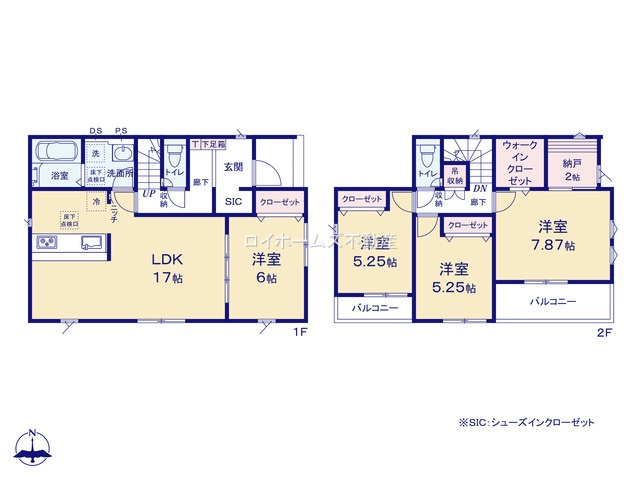 【間取り】 | 北名古屋市高田寺東の川16-1『仲介料無料』新築戸建て | 3号棟