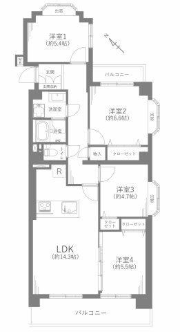 ユーハウス新瑞A棟の間取り