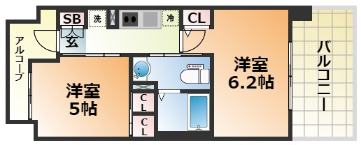エステムプラザ神戸西Ⅴミラージュの間取り
