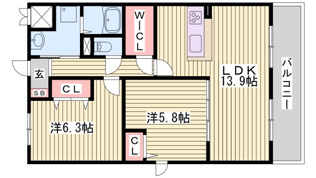 リュクス西明石の間取り