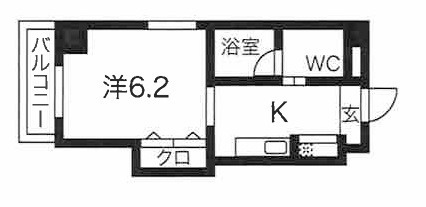 ワイズコート難波ウエストの間取り