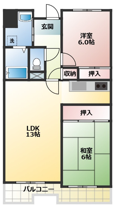 エスポワール尾崎の間取り