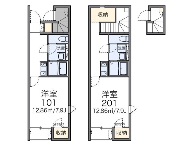 広島市佐伯区楽々園５丁目のアパートの間取り|画像2