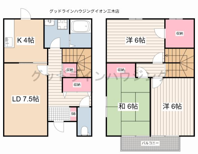 片山邸貸家の間取り