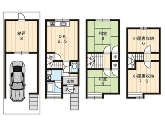 【間取り】 | 山科区川田前畑町　中古戸建