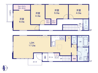 【間取り】 | 名古屋市中村区日ノ宮町４丁目72-2【仲介手数料無料】新築一戸建て　2号棟