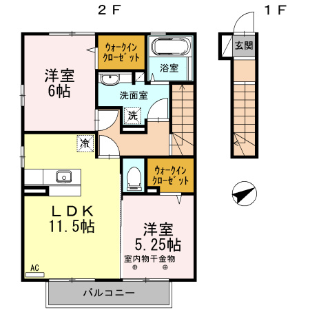 ボナール朝倉西町の間取り