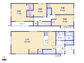 【間取り】 | 名古屋市中村区賑町15-13【仲介手数料無料】新築一戸建て　1号棟