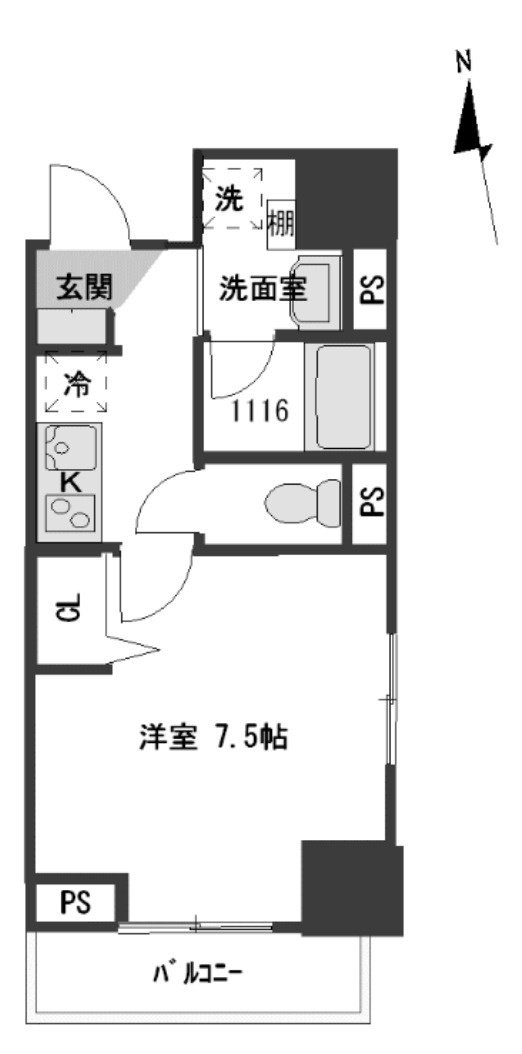 北区志茂２丁目の賃貸マンションの間取り|間取り