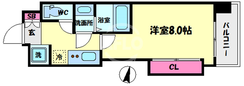 Luxe難波西Ⅱの間取り|Luxe難波西II（ラグゼ難波西II）　開放感ある間取り