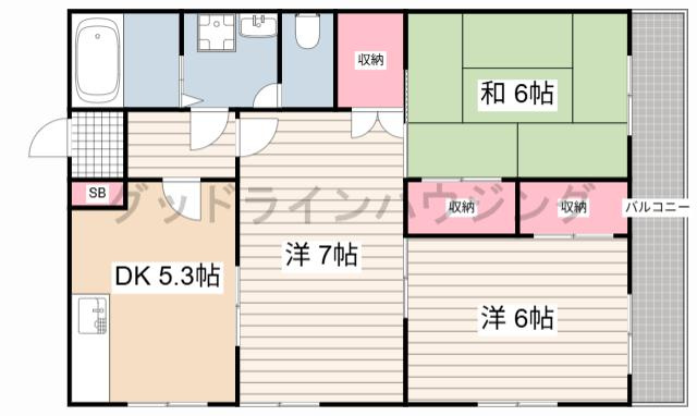 コーポ君が峰の間取り