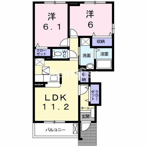 サニーサイドハイツＢの間取り|間取図