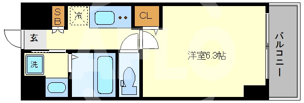 Metrosa弁天町の間取り|Metrosa弁天町　間取り