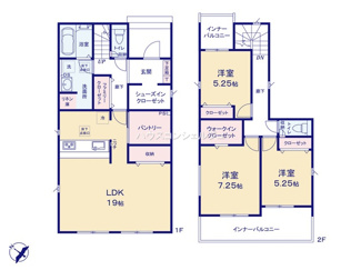 【間取り】 | 名古屋市守山区下志段味５丁目1109【仲介手数料無料】新築一戸建て　1号棟