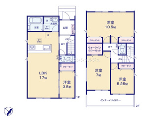 【間取り】 | 名古屋市守山区下志段味５丁目1109【仲介手数料無料】新築一戸建て　2号棟
