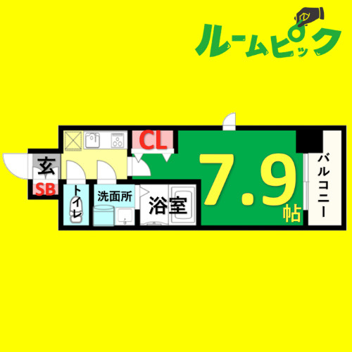 メイクス新栄　名古屋市賃貸　仲介手数料無料の間取り