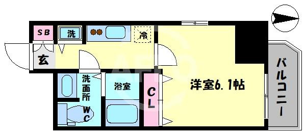 プレサンス松屋町グレースの間取り|プレサンス松屋町グレース　間取り