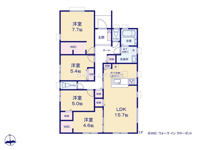 【間取り】 | 一宮市萩原町西御堂字金森378-1『仲介料無料』新築戸建て | 2号棟