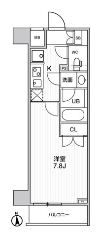 The Residence 神楽坂Ⅰの間取り