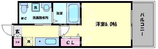 コンチネンタル東小橋の間取り|コンチネンタル東小橋　間取り