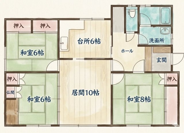【商談中】網走市鱒浦4丁目79番地410中古住宅の間取り