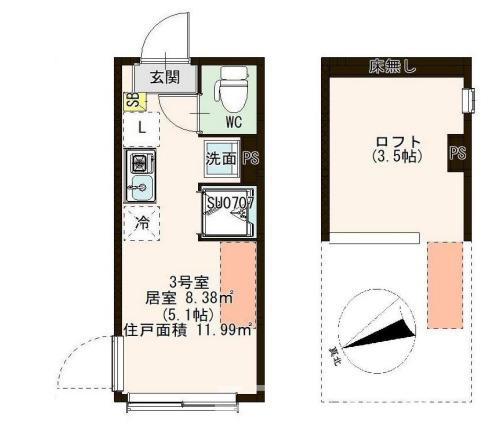 江戸川区平井１丁目のアパートの間取り