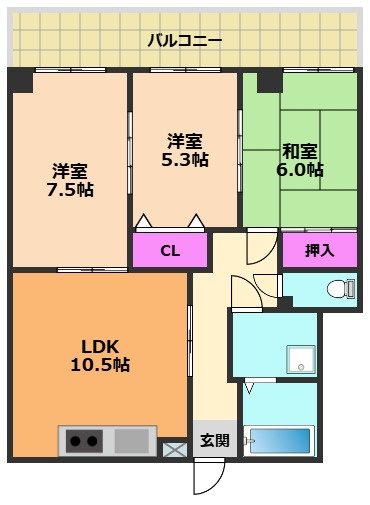 森本マンションの間取り